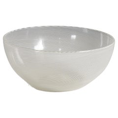 Mezza Filigrana Glass Bowl, Venini Murano 1979
