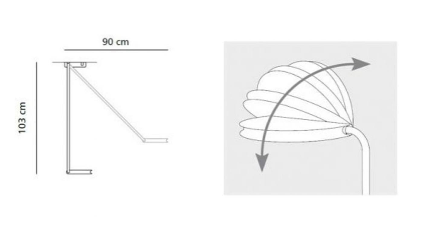 Mezzaluna Ceiling Lamp by Bruno Gecchelin for Skipper, Italy, 1970s 2