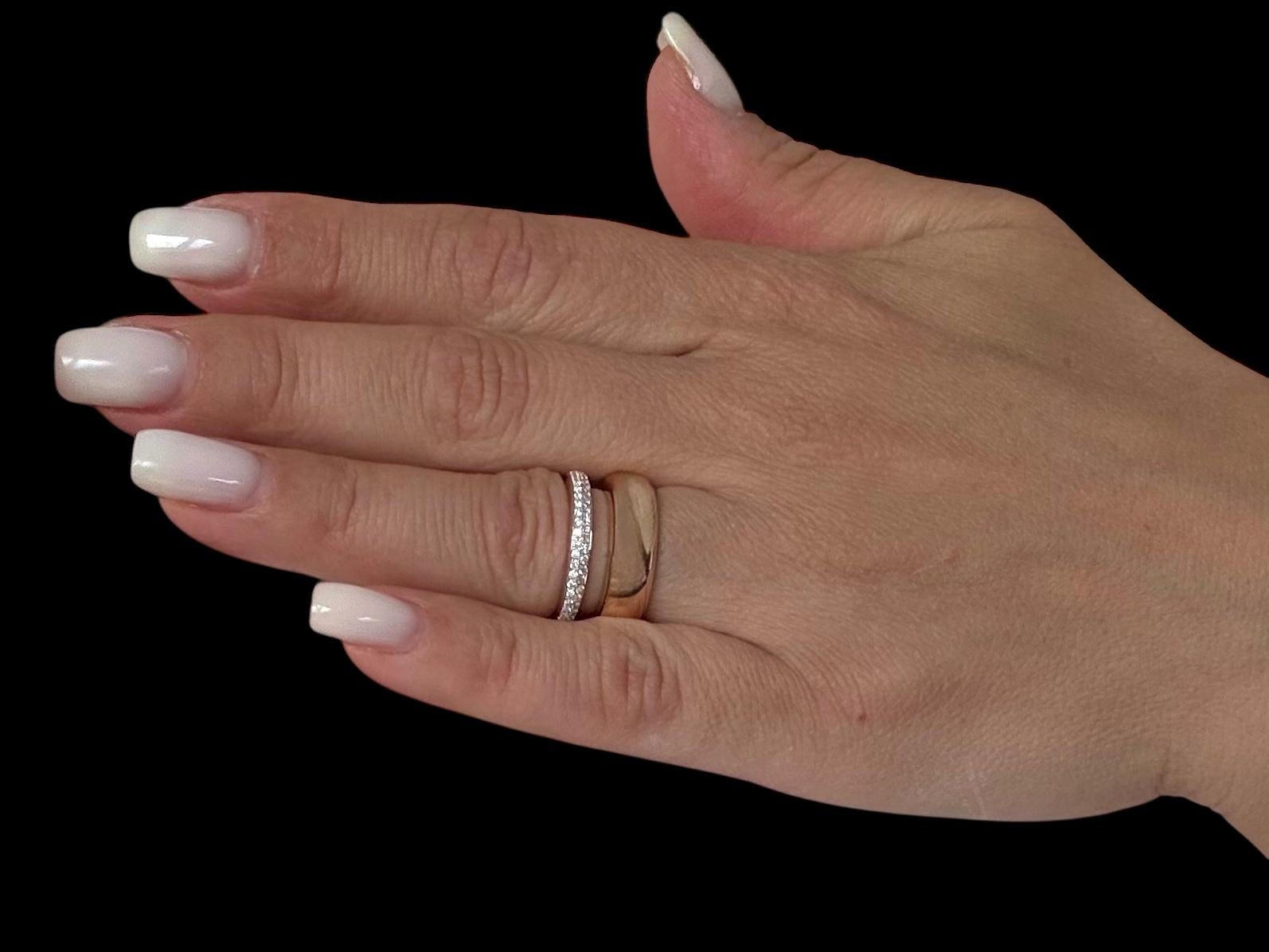 Anillo Mezzaluna de oro rosa y diamantes de Al Coro en venta 4