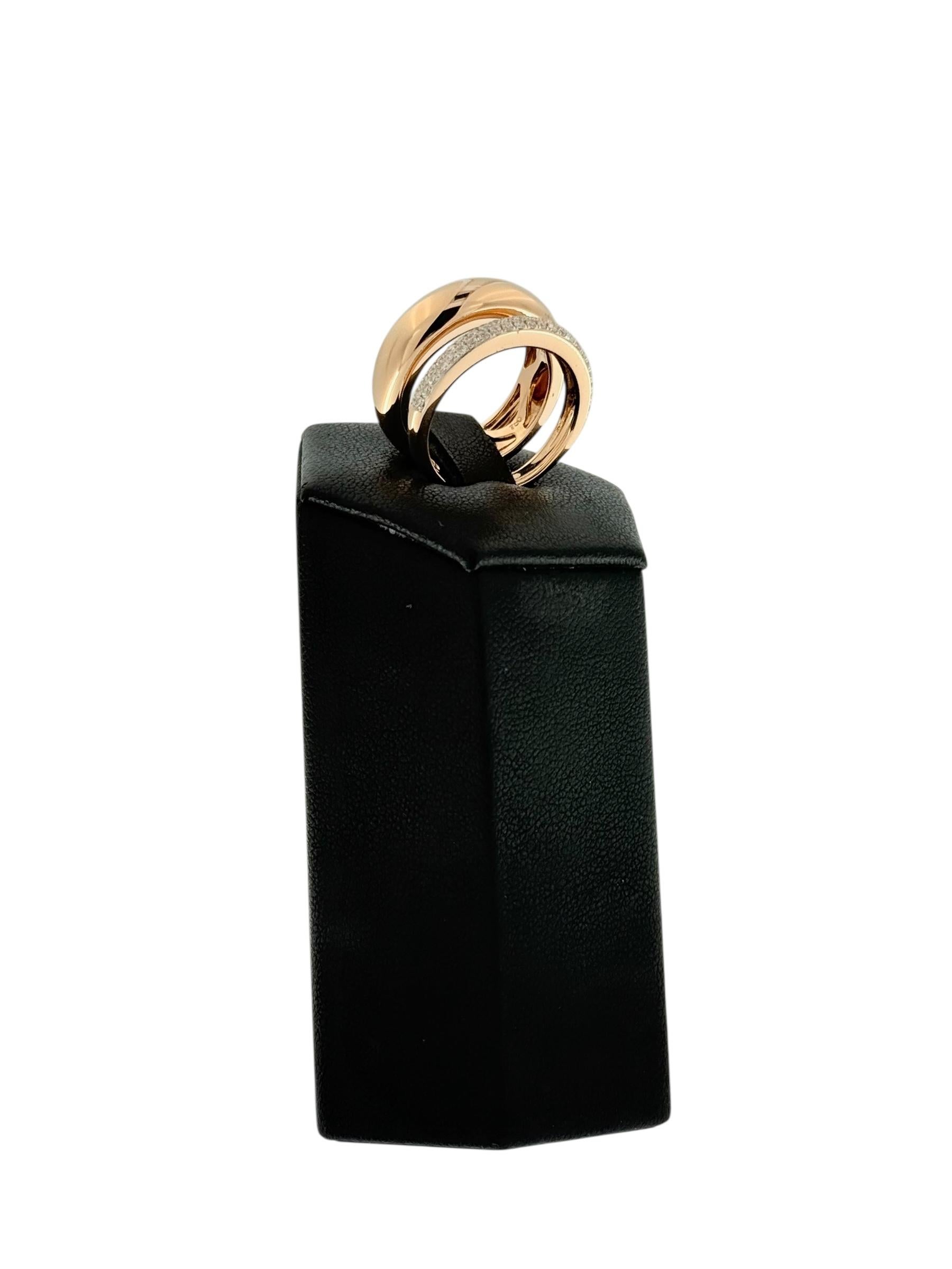 Anillo Mezzaluna de oro rosa y diamantes de Al Coro en Excelente estado para la venta en Esch sur Alzette, Esch-sur-Alzette
