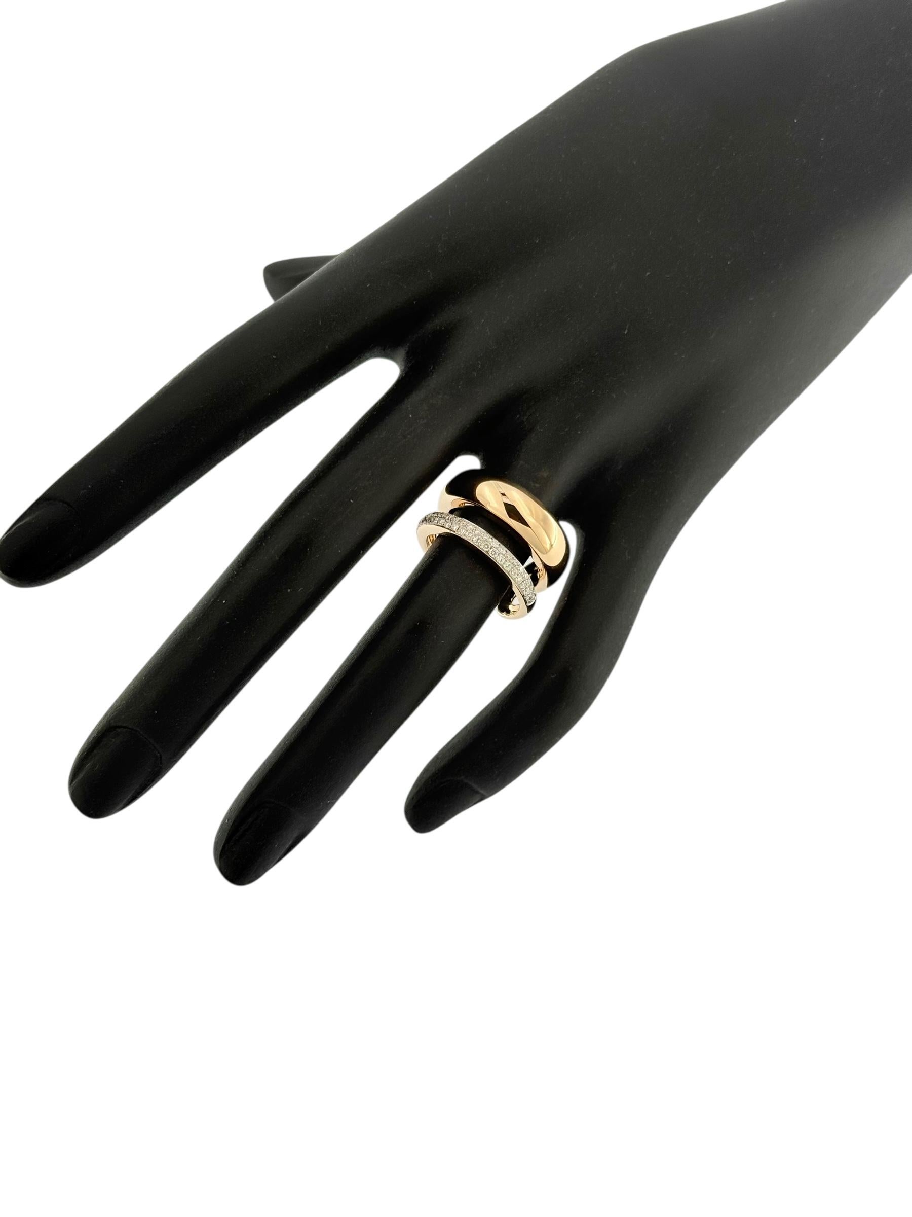 Anillo Mezzaluna de oro rosa y diamantes de Al Coro en venta 1