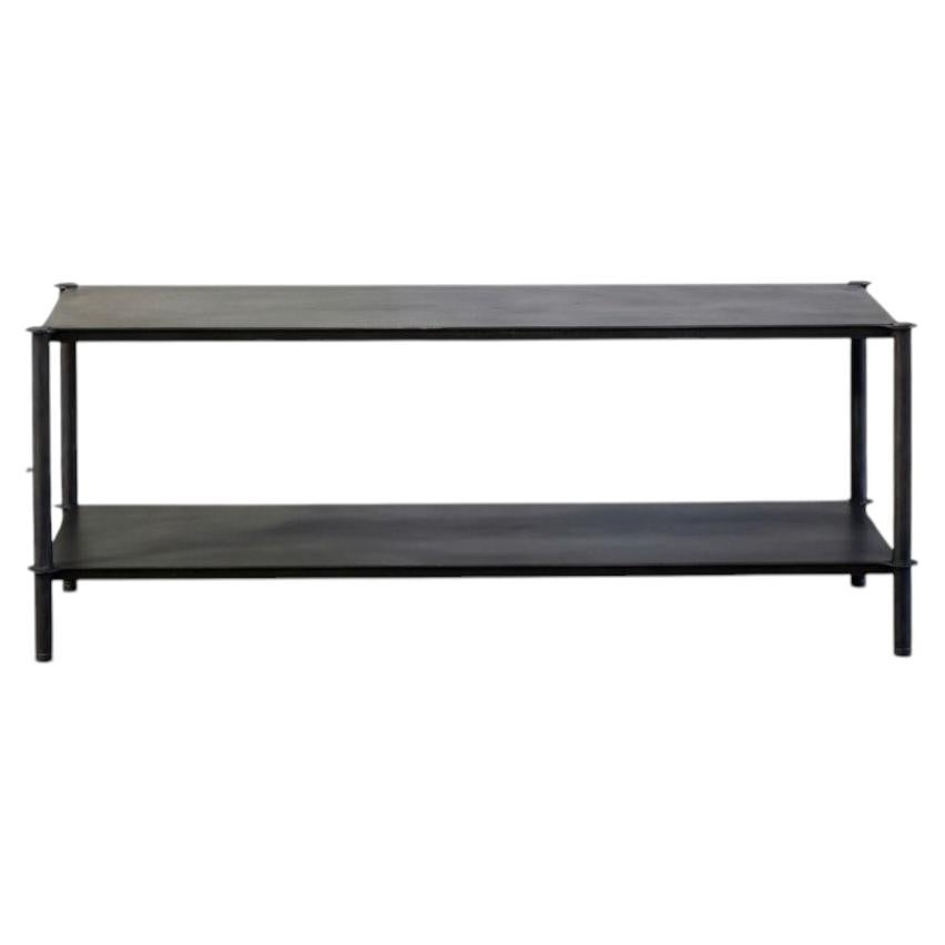 Mezzo (48") Shelving and Bench in Blackened Steel by Laylo Studio For Sale