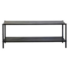 Mezzo (48") Shelving and Bench in Blackened Steel by Laylo Studio