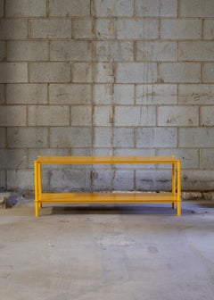 Mezzo (48") Shelving in Powder Coated Dahlia Yellow Metal by Laylo Studio