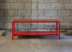 Mezzo (48") Shelving in Powder Coated Fire Red Metal by Laylo Studio