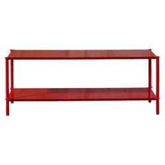 Mezzo (48") Shelving in Powder Coated Fire Red Metal by Laylo Studio