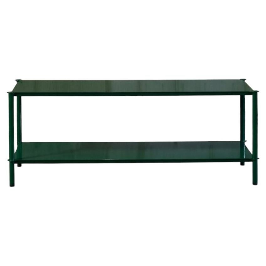 Mezzo (48") Shelving in Powder Coated Forest Green Metal by Laylo Studio For Sale