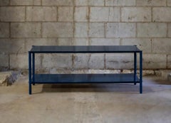 Estantería Mezzo (48") de metal pulverizado azul océano by Laylo Studio