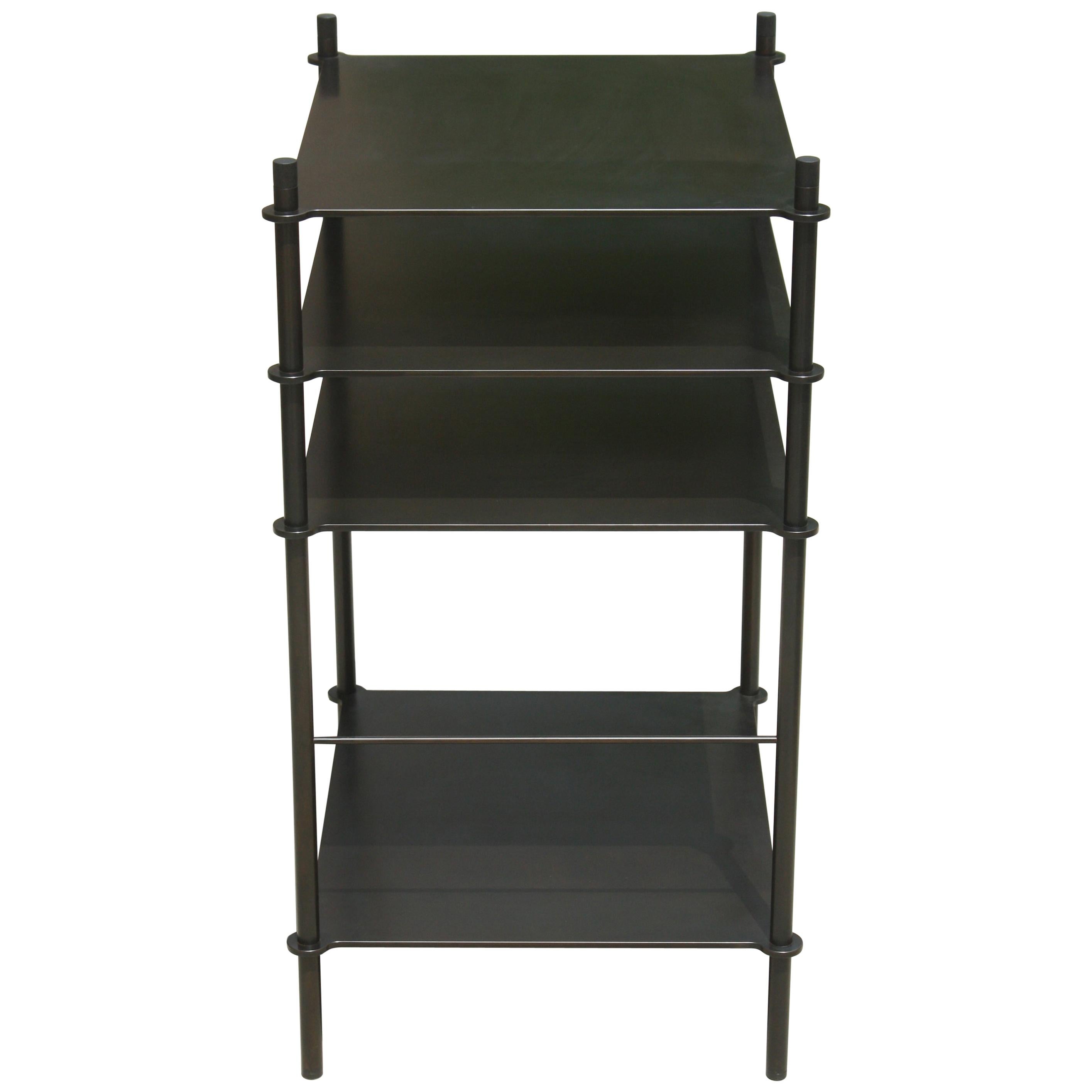 Mezzo Customizable Side Table Shelving or Console Table in Handcrafted Metal