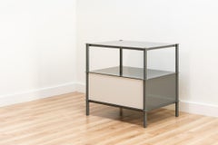 Mezzo End Table in Powder Coated Steel, Linoleum, and Oak by Laylo Studio