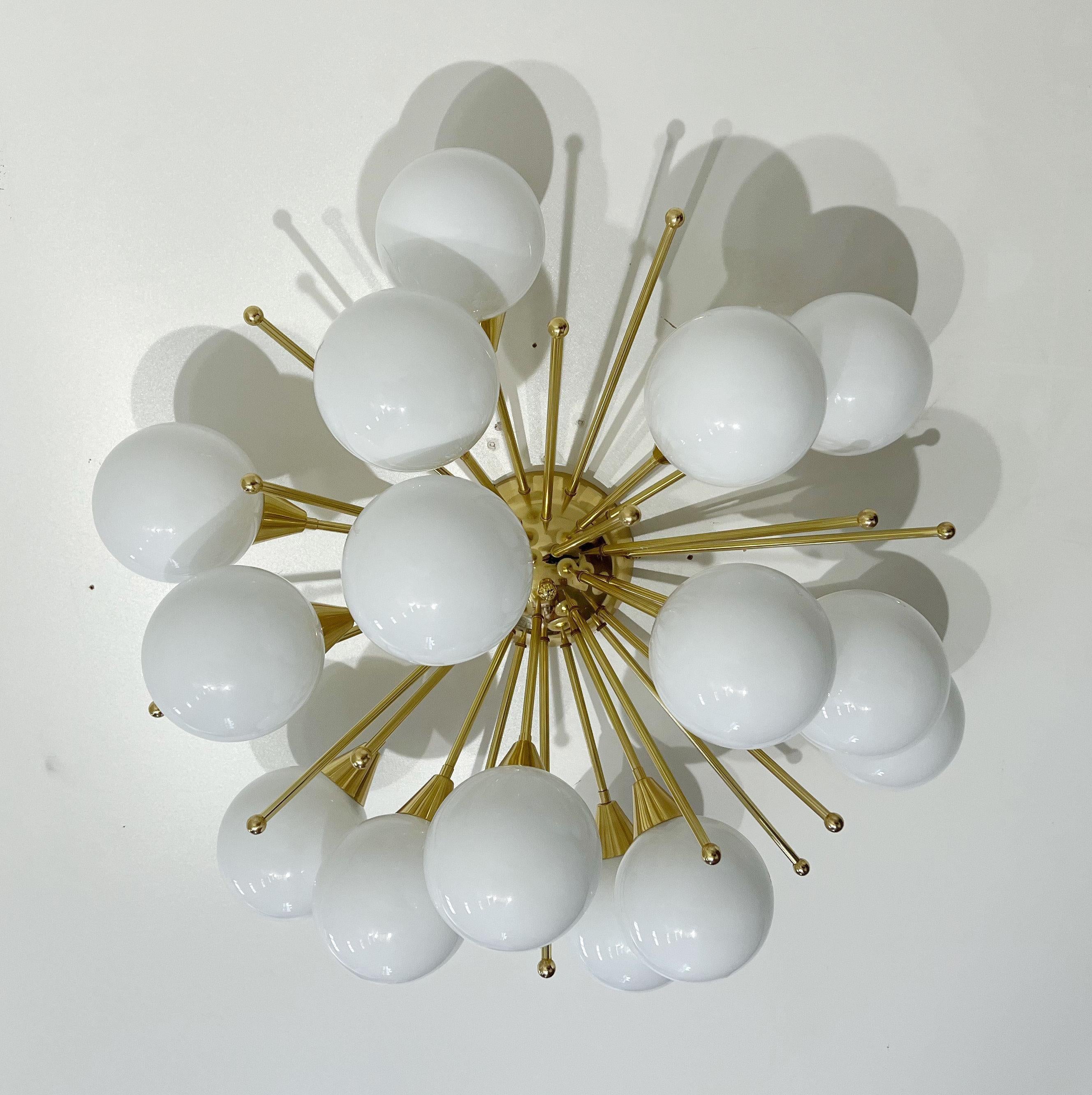 Italian Mezzo Flush Mount by Fabio Ltd For Sale