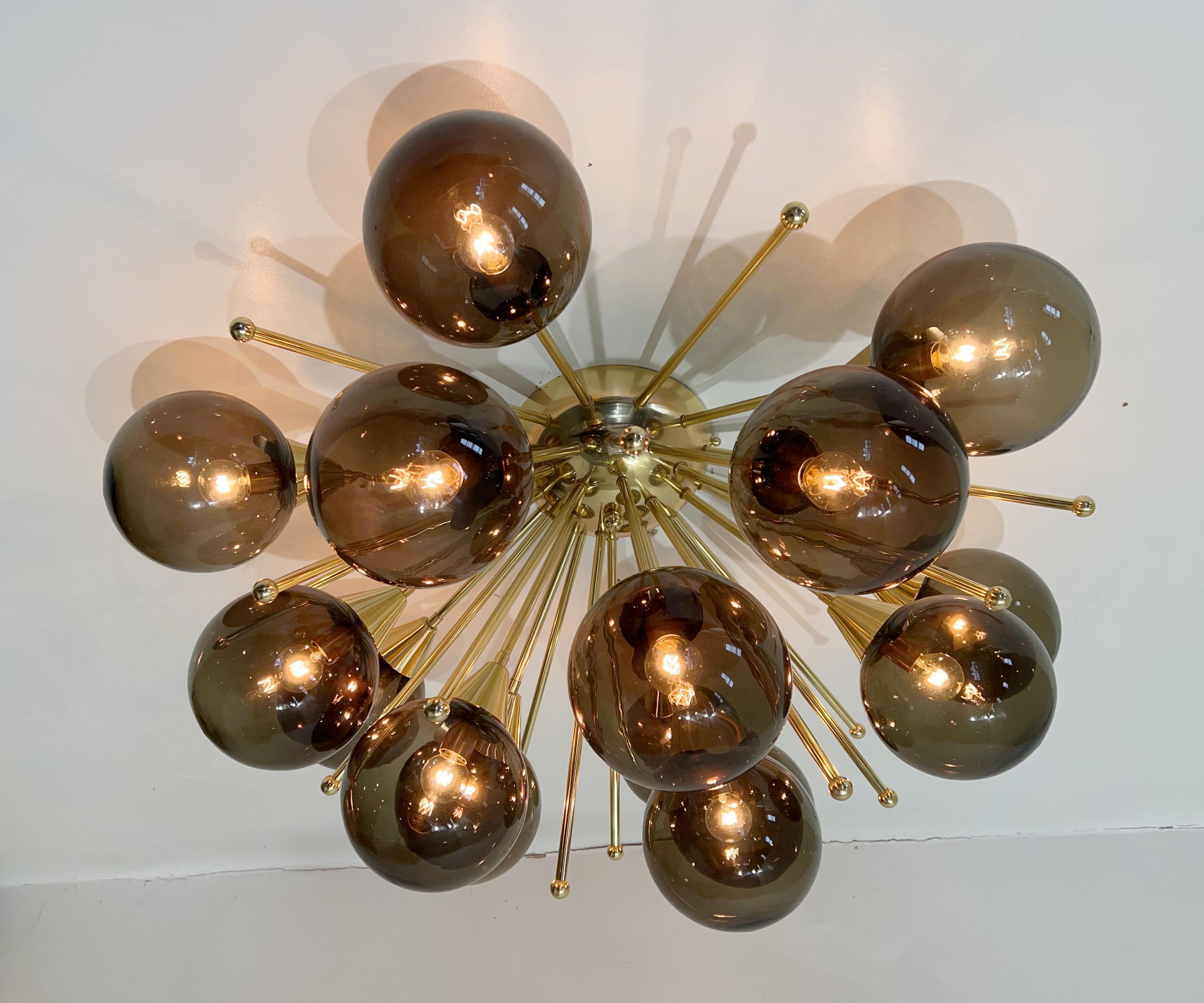 Contemporary Mezzo Flush Mount by Fabio Ltd For Sale