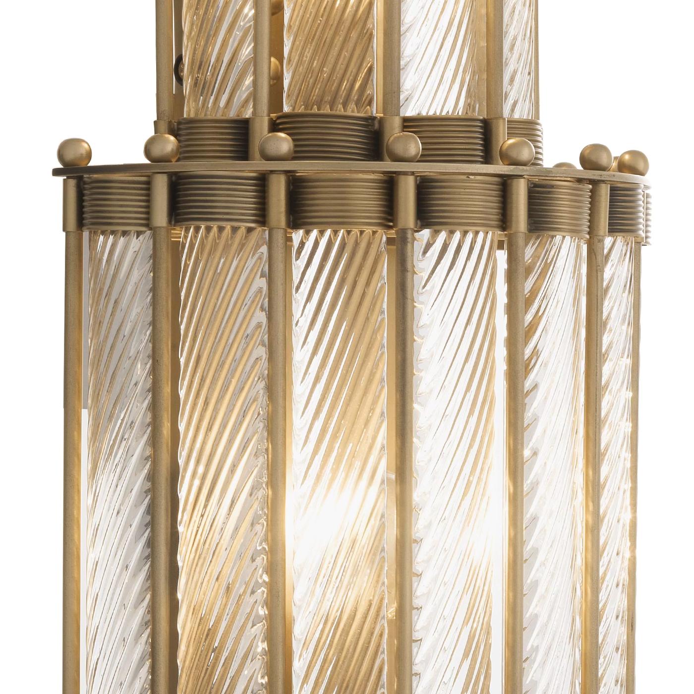 Brass Mezzo High Wall Lamp For Sale