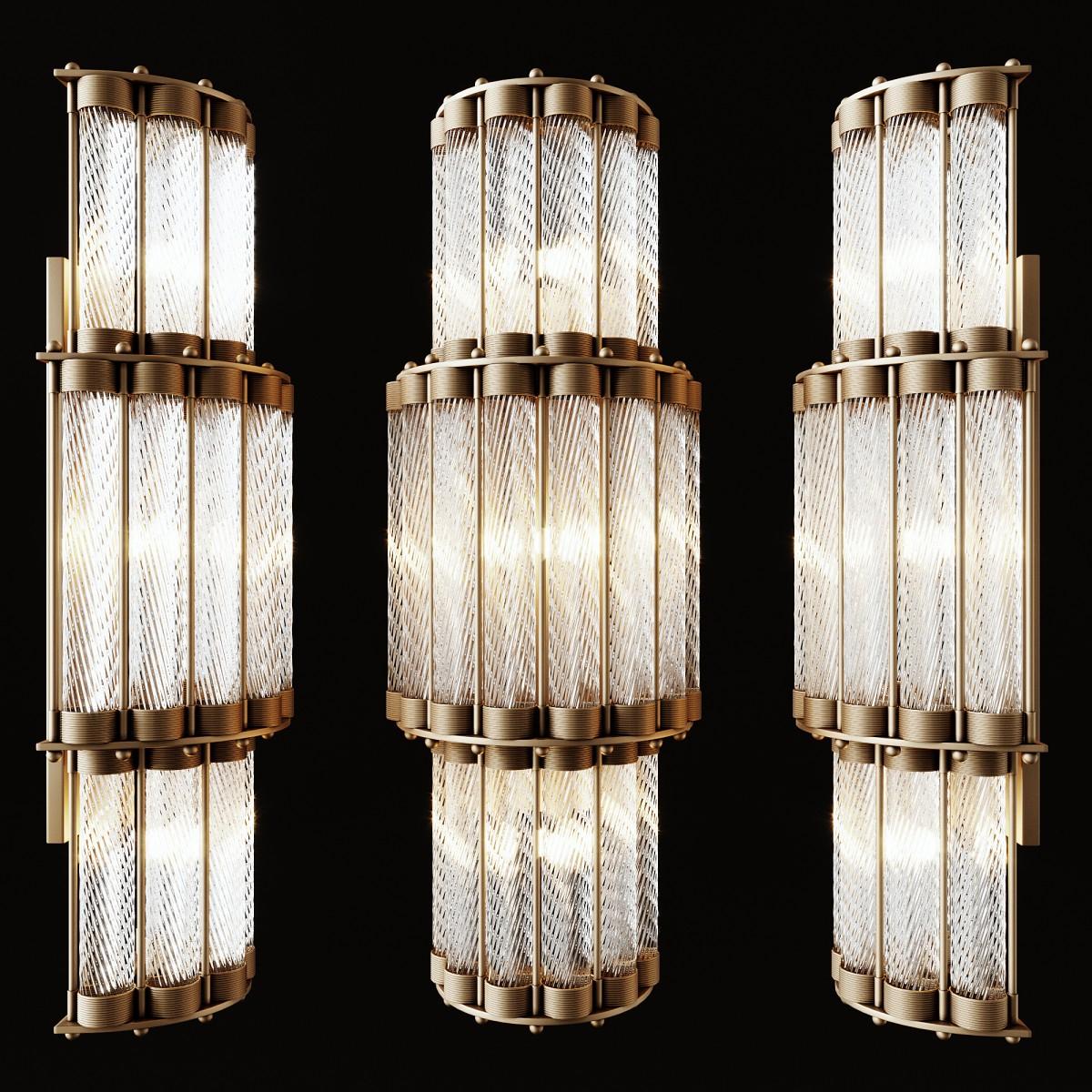 Laiton Lampe murale haute Mezzo en vente