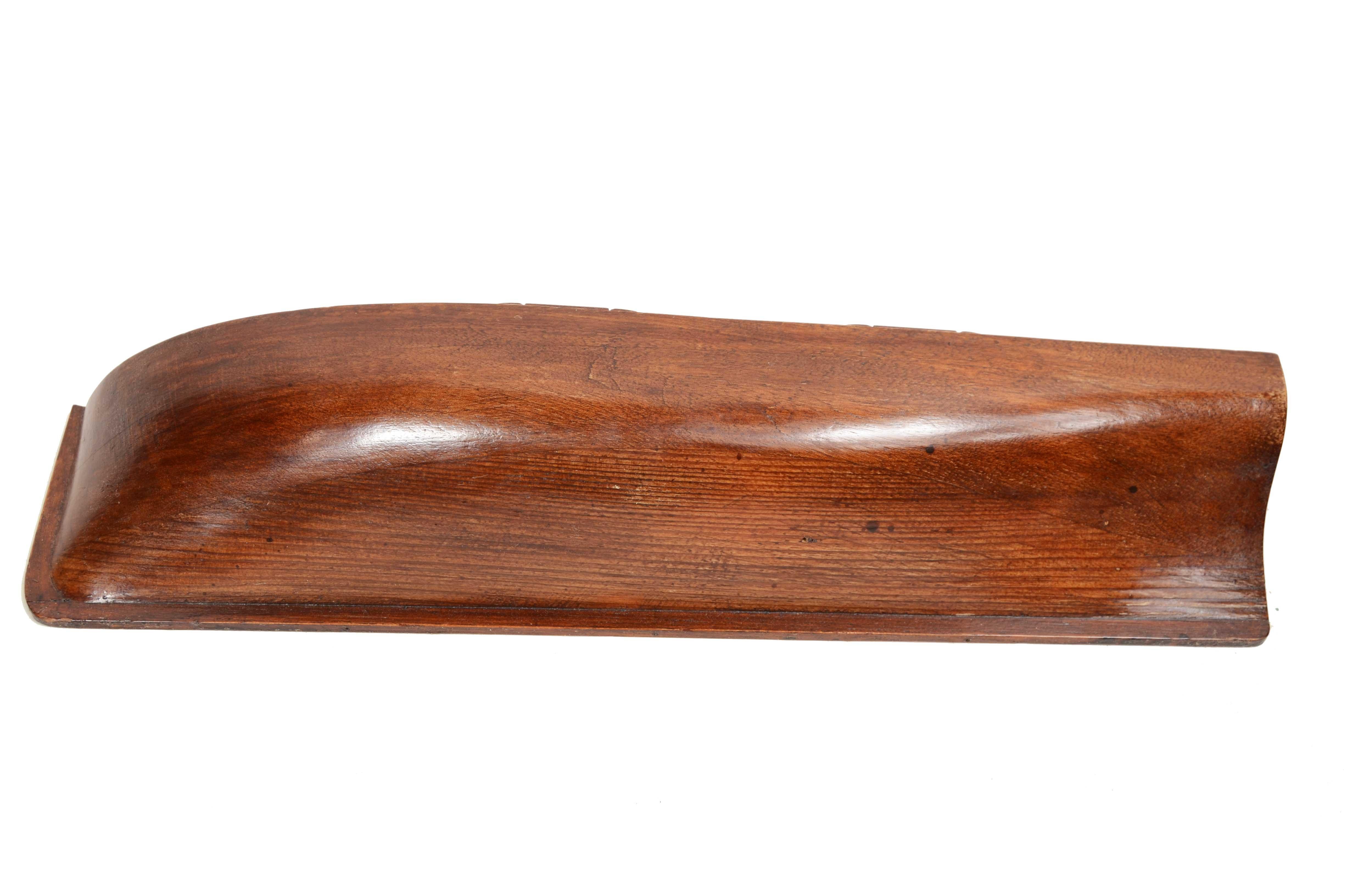 Early 20th century half-hull of an English schooner  in oak wood For Sale 6
