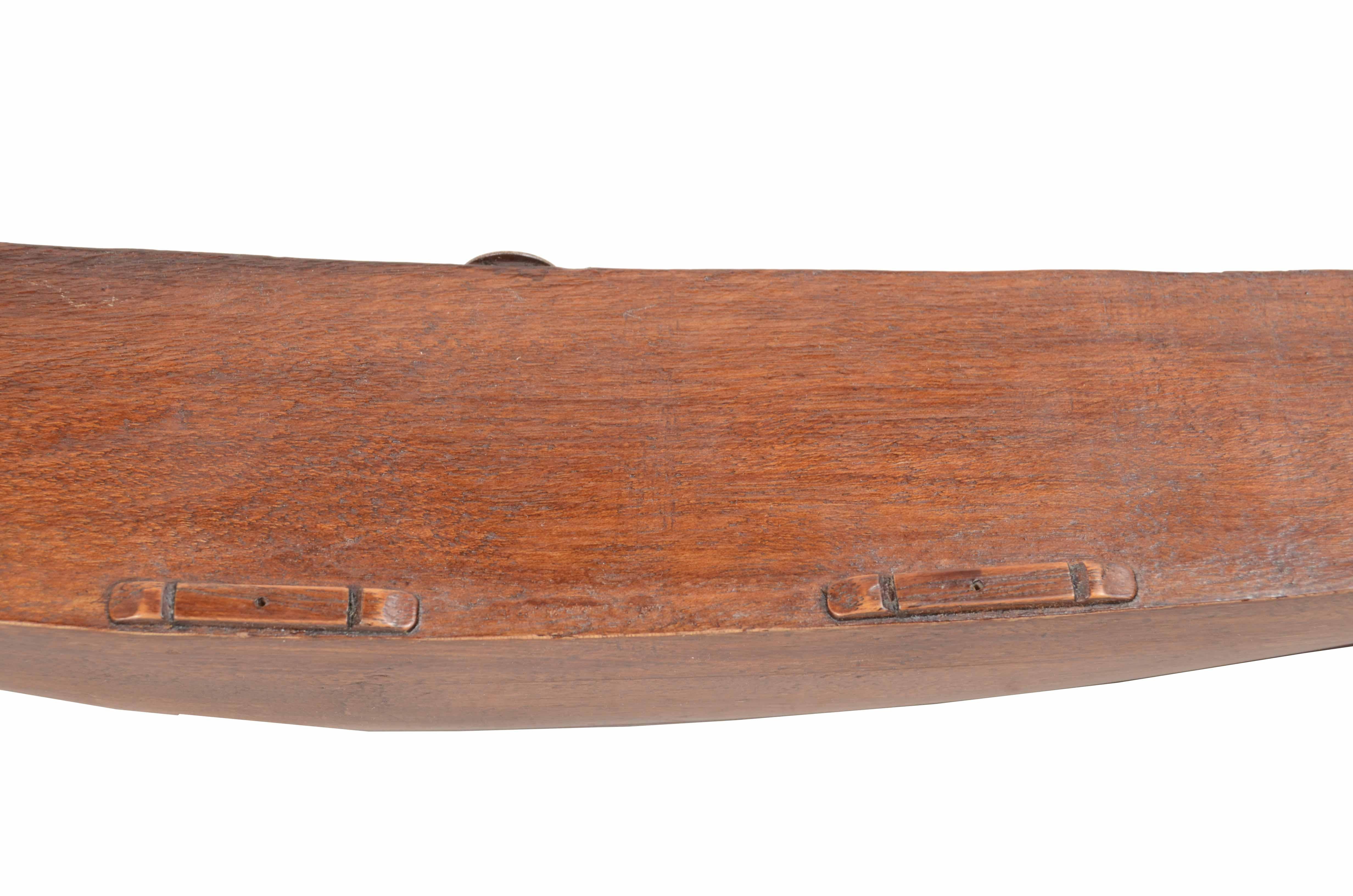 Early 20th century half-hull of an English schooner  in oak wood For Sale 8