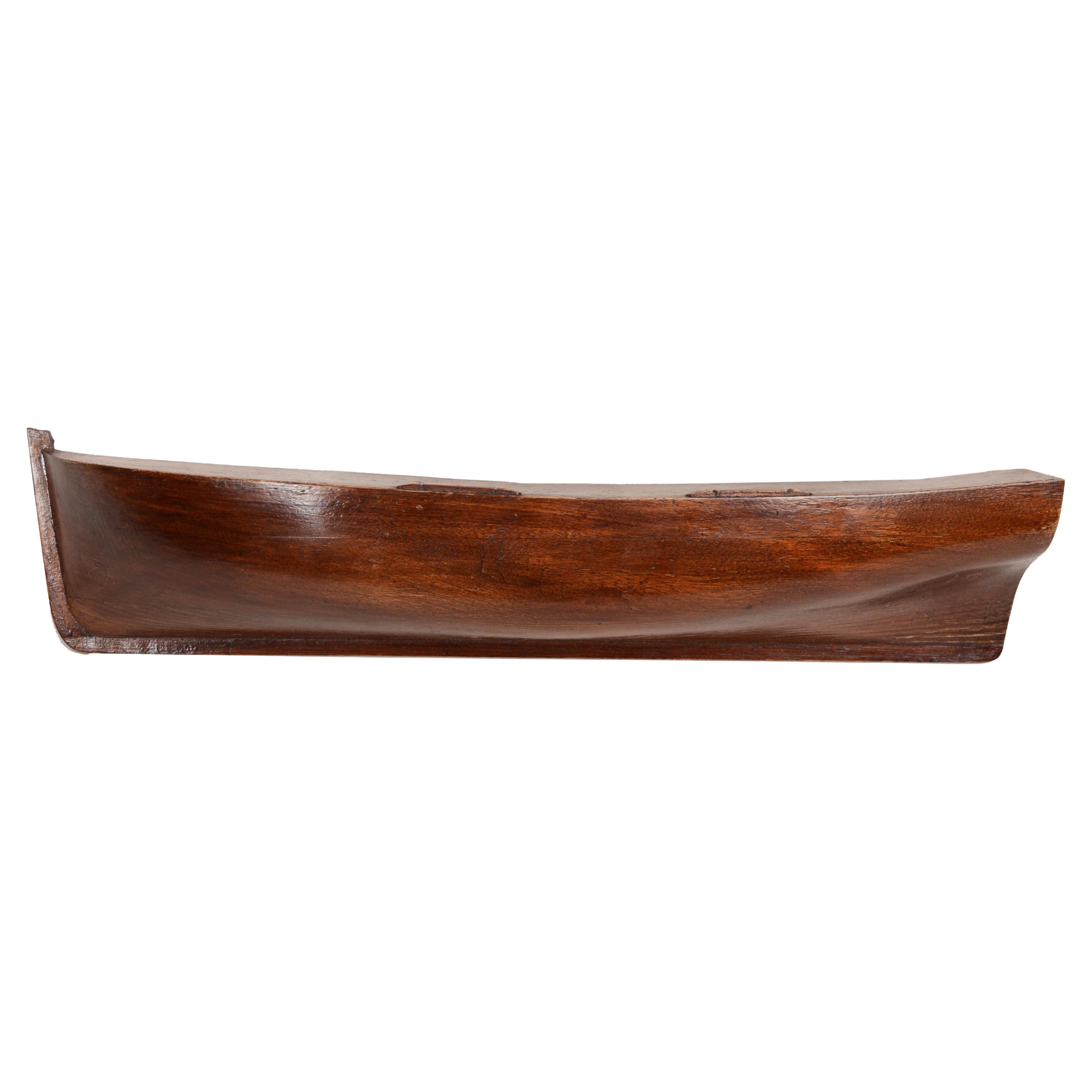 Early 20th century half-hull of an English schooner  in oak wood For Sale