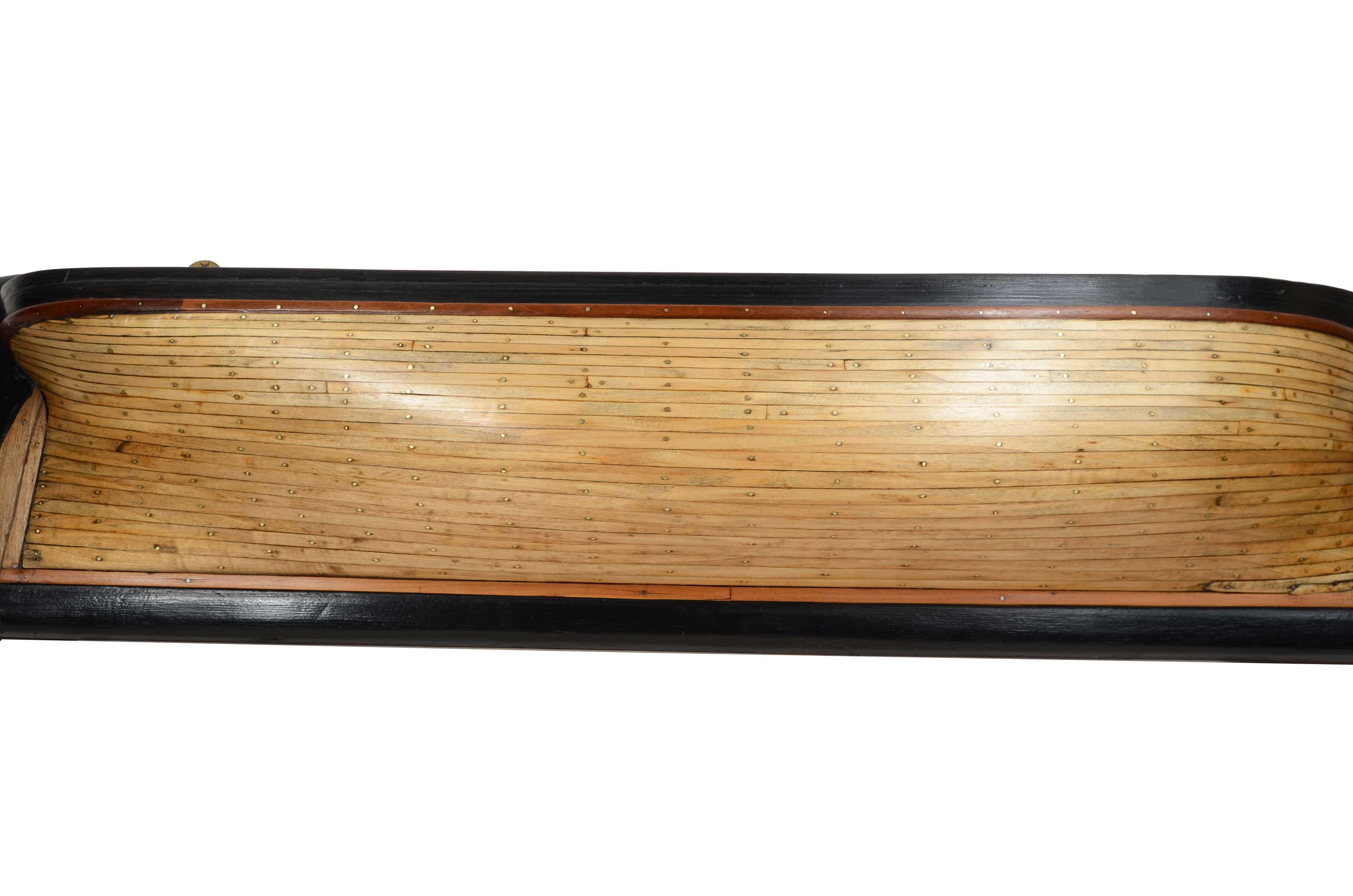 Second half of the 19th century half-hull of an English schooner  wooden For Sale 7