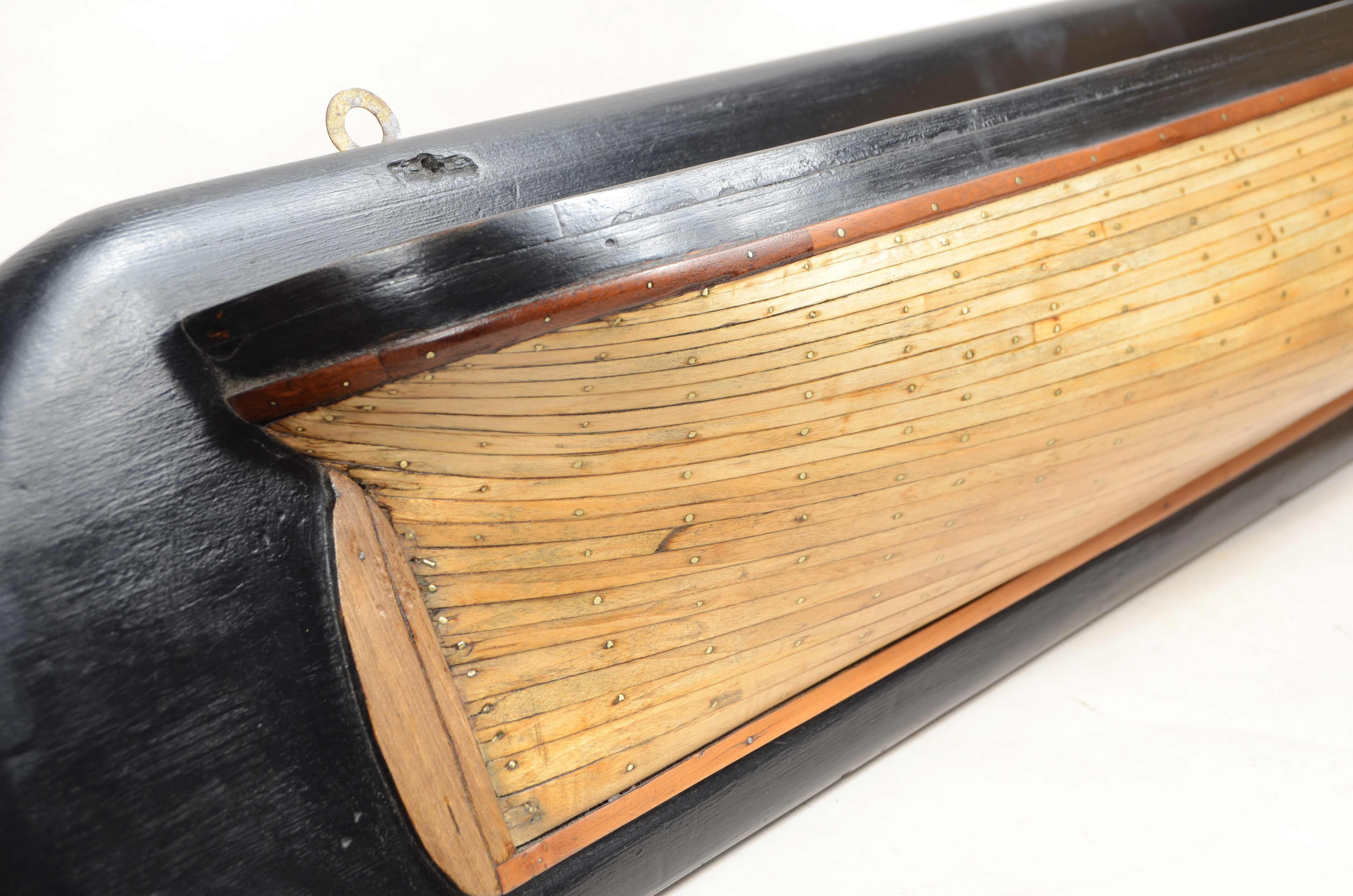 Second half of the 19th century half-hull of an English schooner  wooden For Sale 11