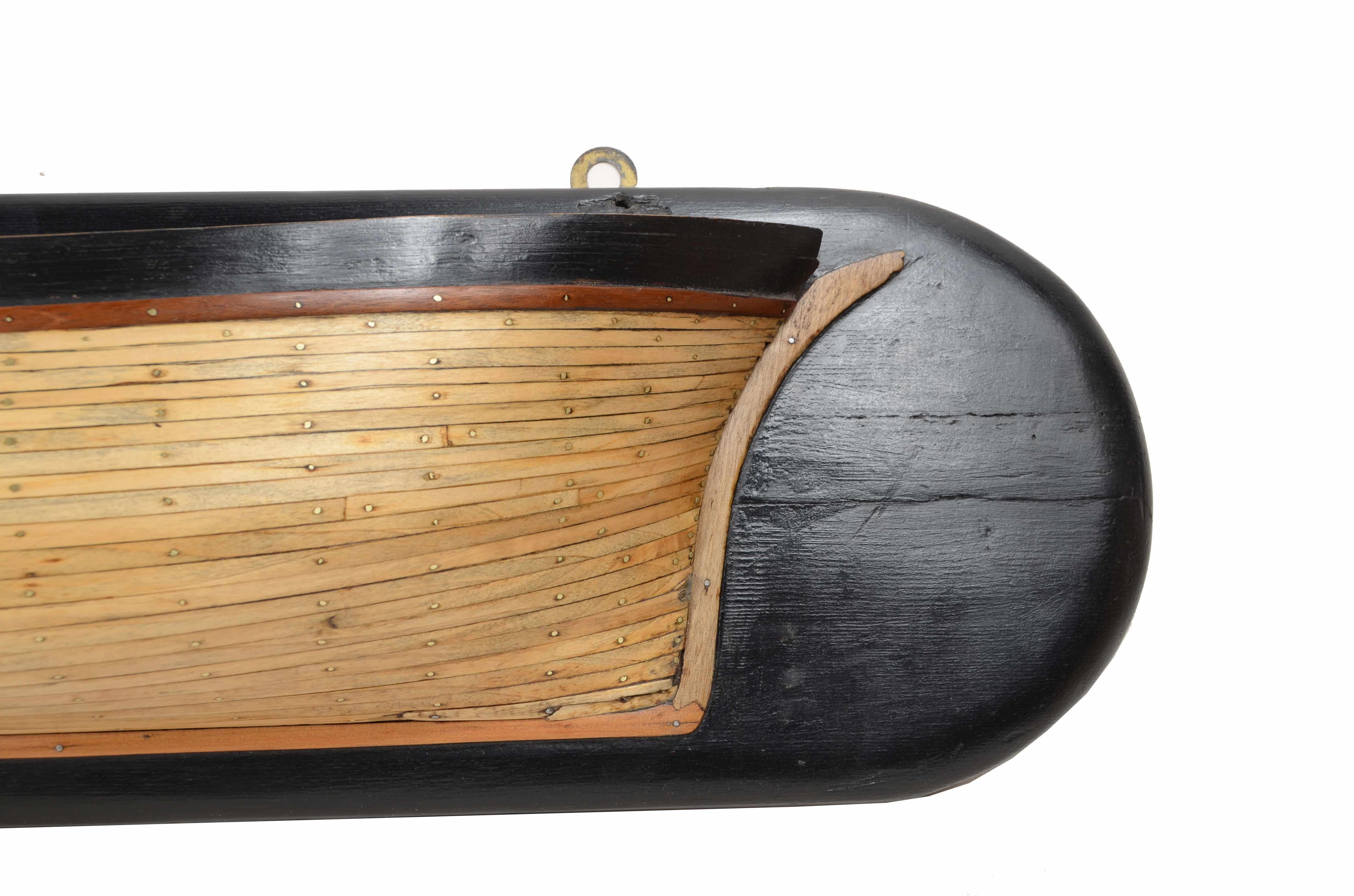Second half of the 19th century half-hull of an English schooner  wooden For Sale 1