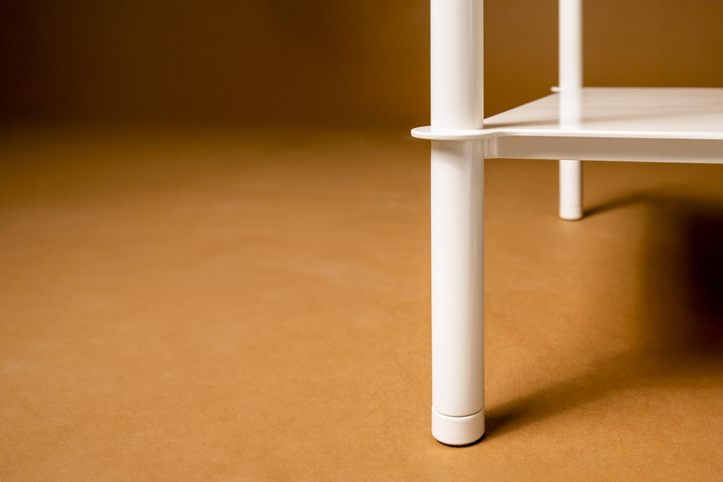 Mezzo XL Shelving (9') in Oyster White Powder Coated Steel by Laylo Studio In New Condition For Sale In Chicago, IL