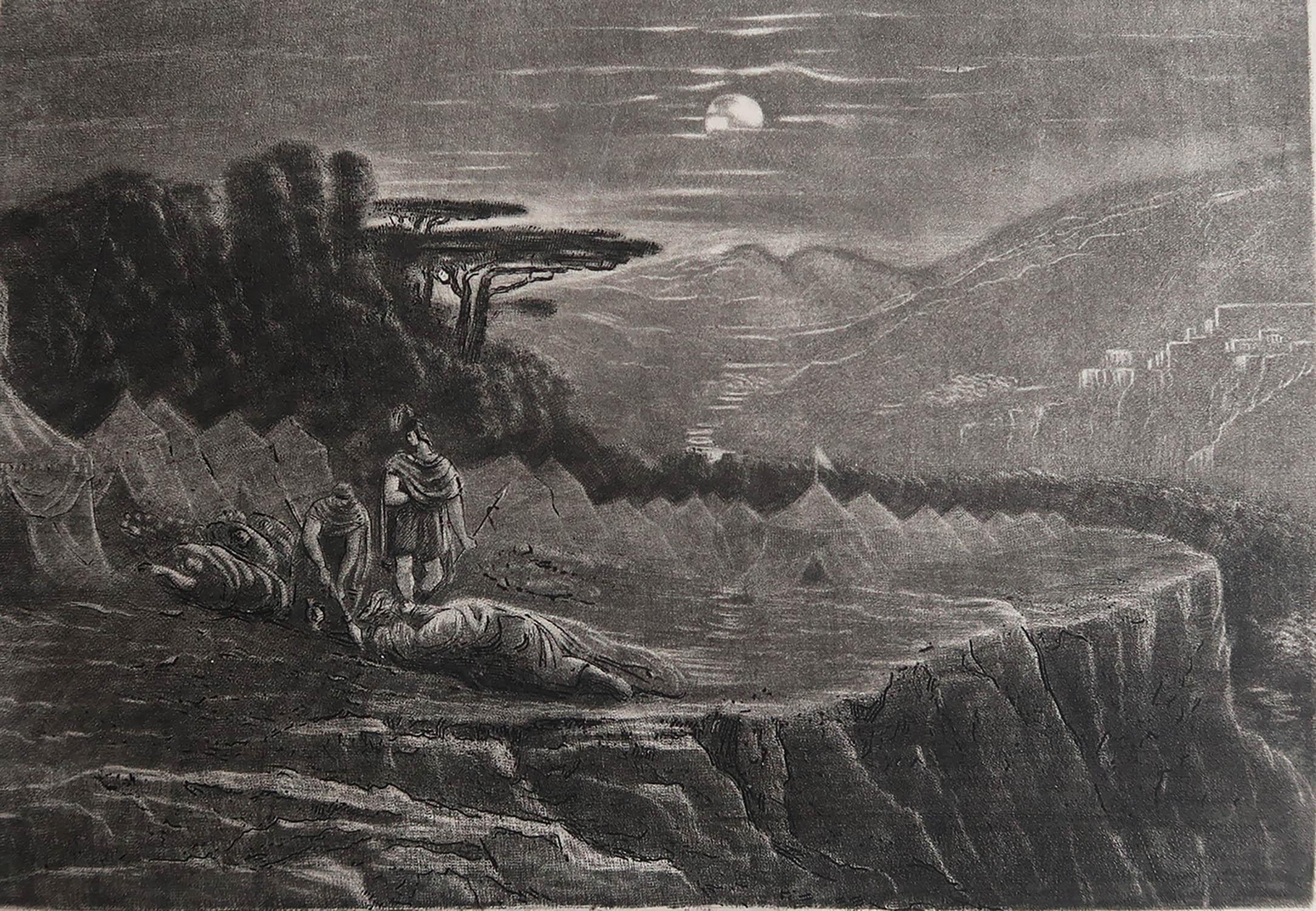 Sensational image by John Martin.

Drawn and engraved by John Martin. 

Published by Sangster

Unframed.

