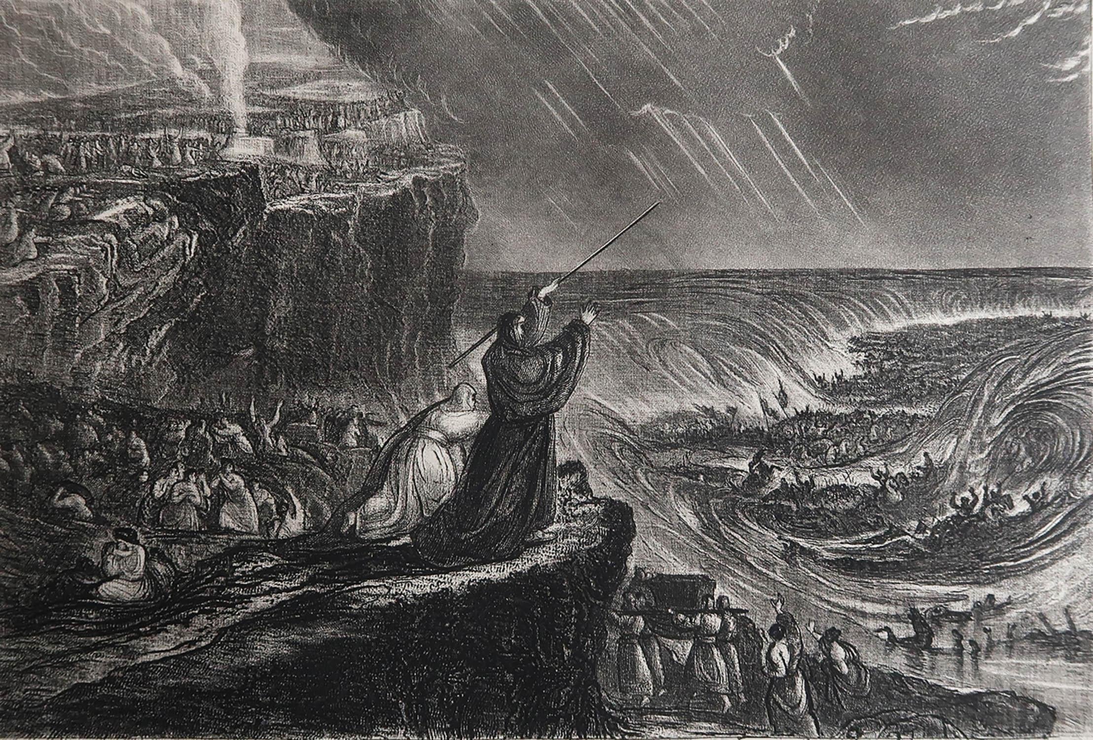 Sensational image by John Martin.

Drawn and engraved by John Martin. 

Published by Sangster

Unframed.


