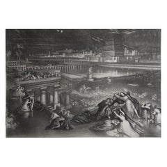 Mezzotint by John Martin, Fall of Babylon, Sangster, circa 1850