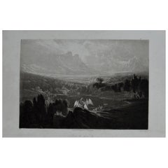 Mezzotint by John Martin, Heaven-Rivers of Bliss, Washbourne, 1853