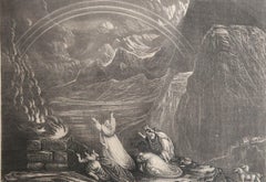 Mezzotint by John Martin, " Noah Offering Sacrifices ", Sangster, circa 1850