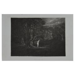 Mezzotint by John Martin, Satan Tempting Eve, Washbourne, 1853