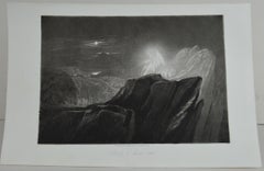 Mezzotint by John Martin, the Angels Guarding Paradise, Washbourne, 1853