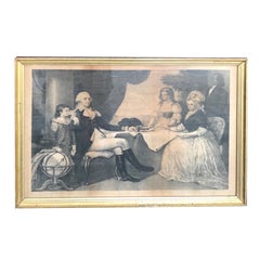 Mezzotint Engraving "The Washington Family" Attributed to John Sartain