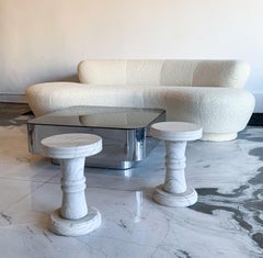 M.F. Harty for Stow Davis Chrome and Glass Coffee Table