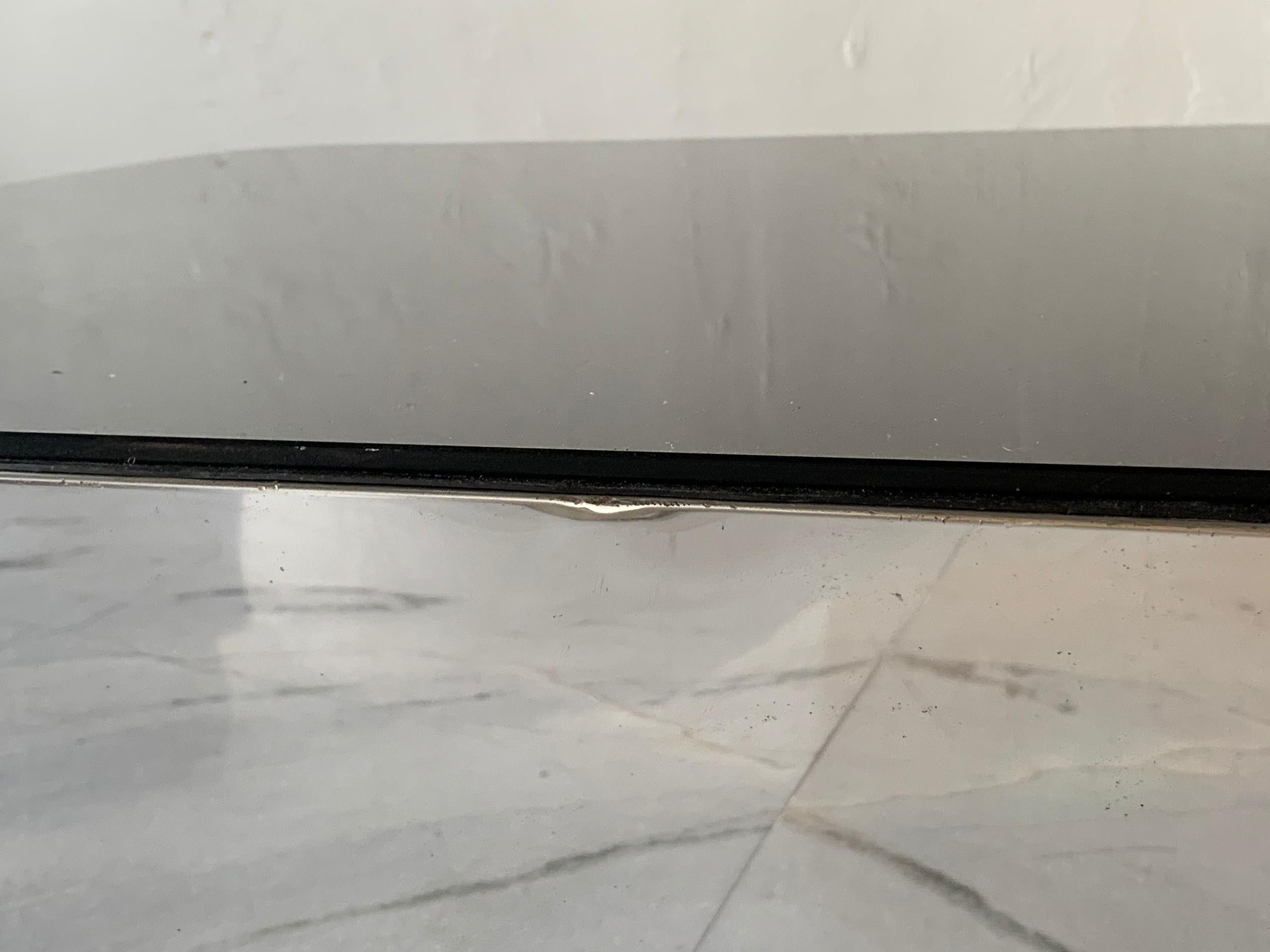 M.F. Harty for Stow Davis Chrome and Glass Coffee Table In Good Condition In Culver City, CA