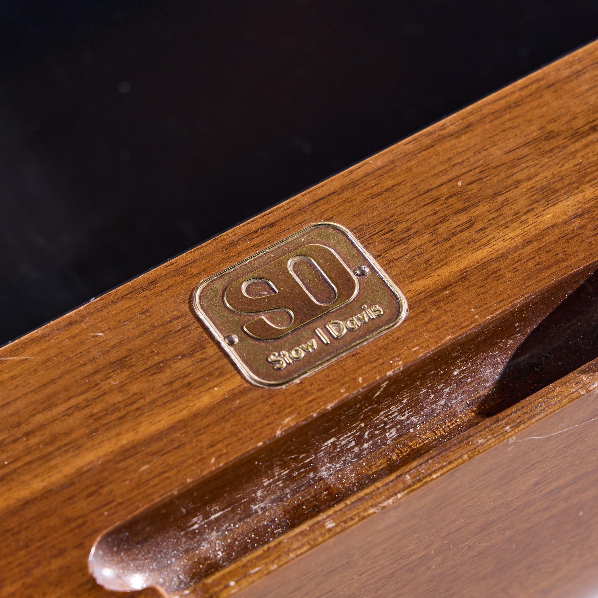 M.F. Harty for Stow Davis Tomorrow Chrome and Walnut Floating Credenza For Sale 4