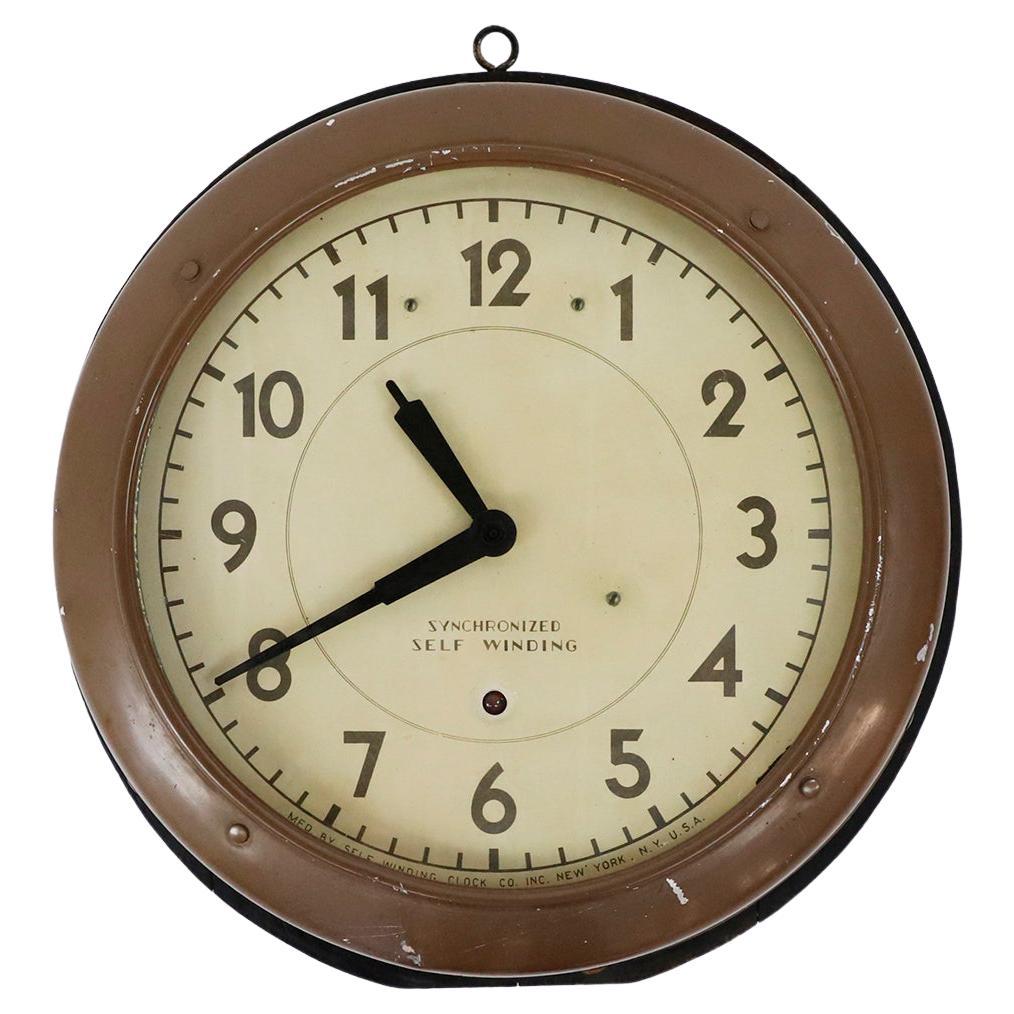 MFD by Self Winding Industrial Clock For Sale