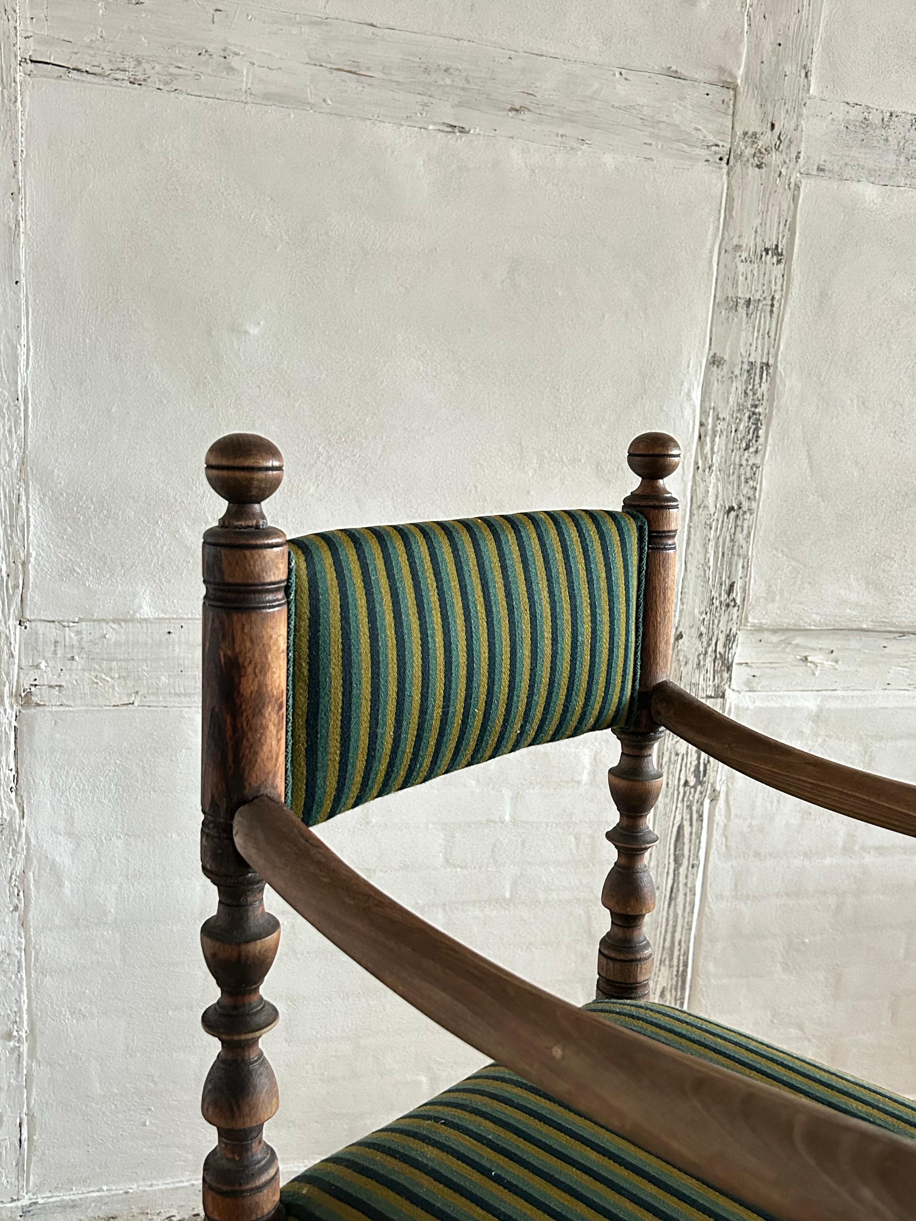 Fabric M.G. Bindesbøll (1800–1856): Rare Pair of Armchairs, Denmark, circa 1840 For Sale