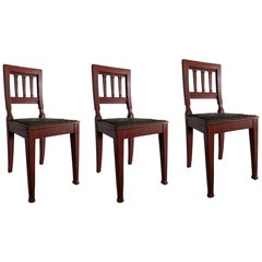 M.G. Bindesbøll (1800–1856) Set of three chairs in painted wood, Denmark, 1840s.