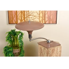 M.G. Wheeler Beige Sight Light Saucer Mid-Century Modern Desk Lamp