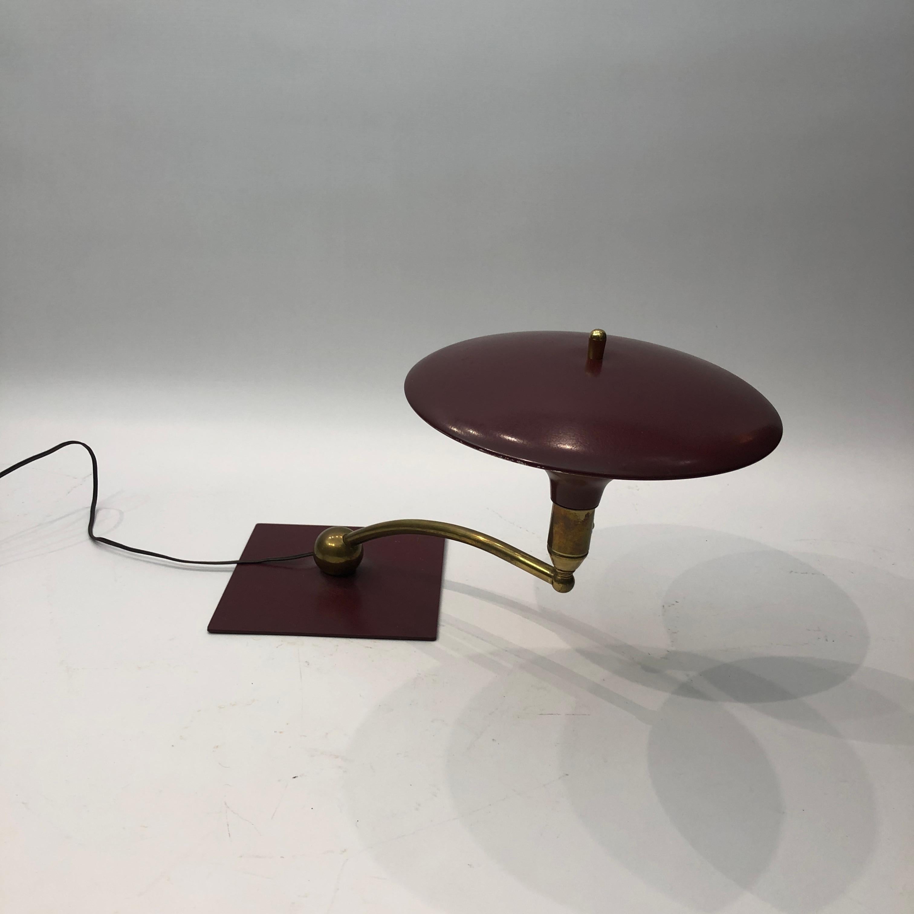 Metal MG Wheeler Brass Desk Table Lamp Midcentury Vintage Retro Regency 1960s For Sale
