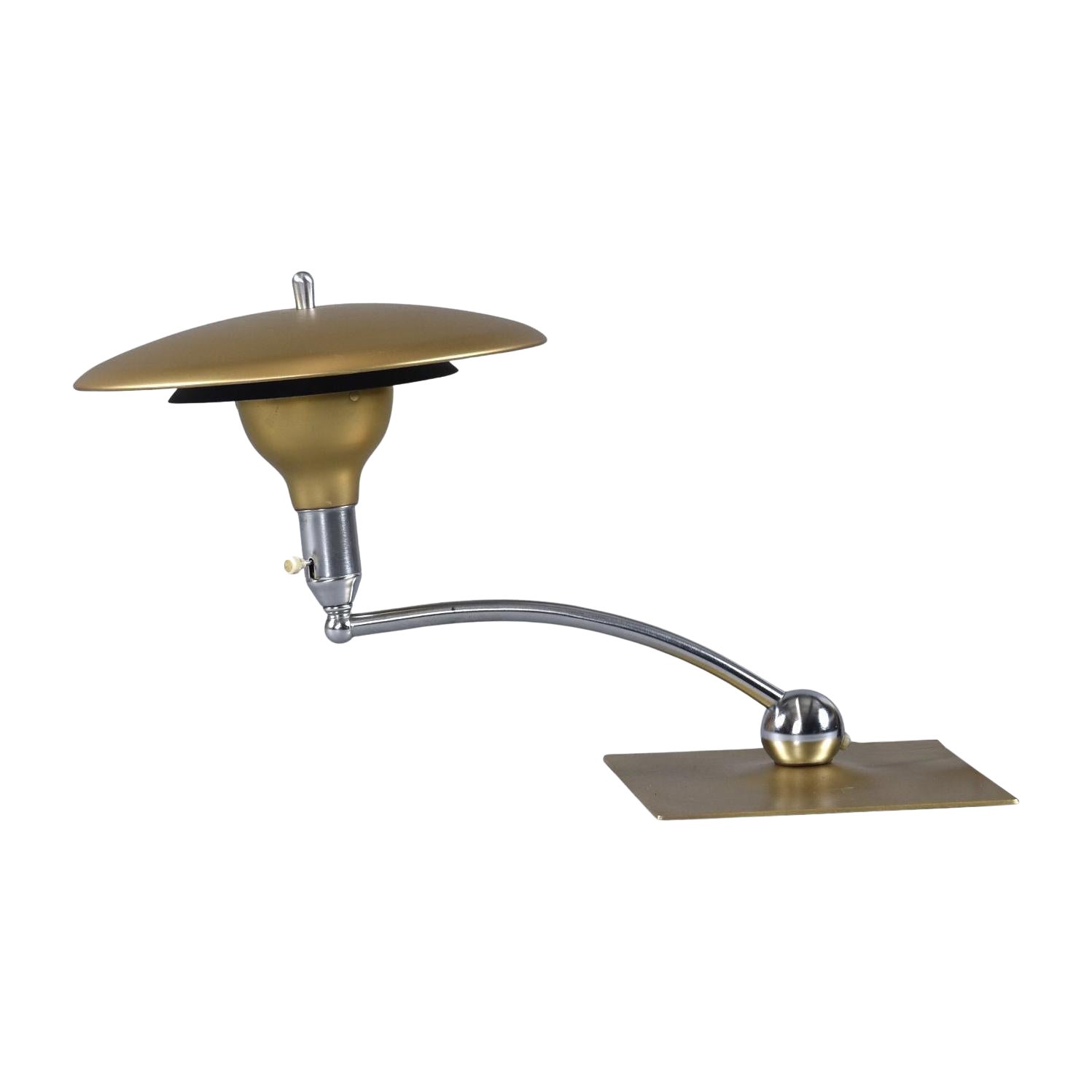 M.G. Wheeler Sight Light Saucer Atomic Age Articulating Table Lamp