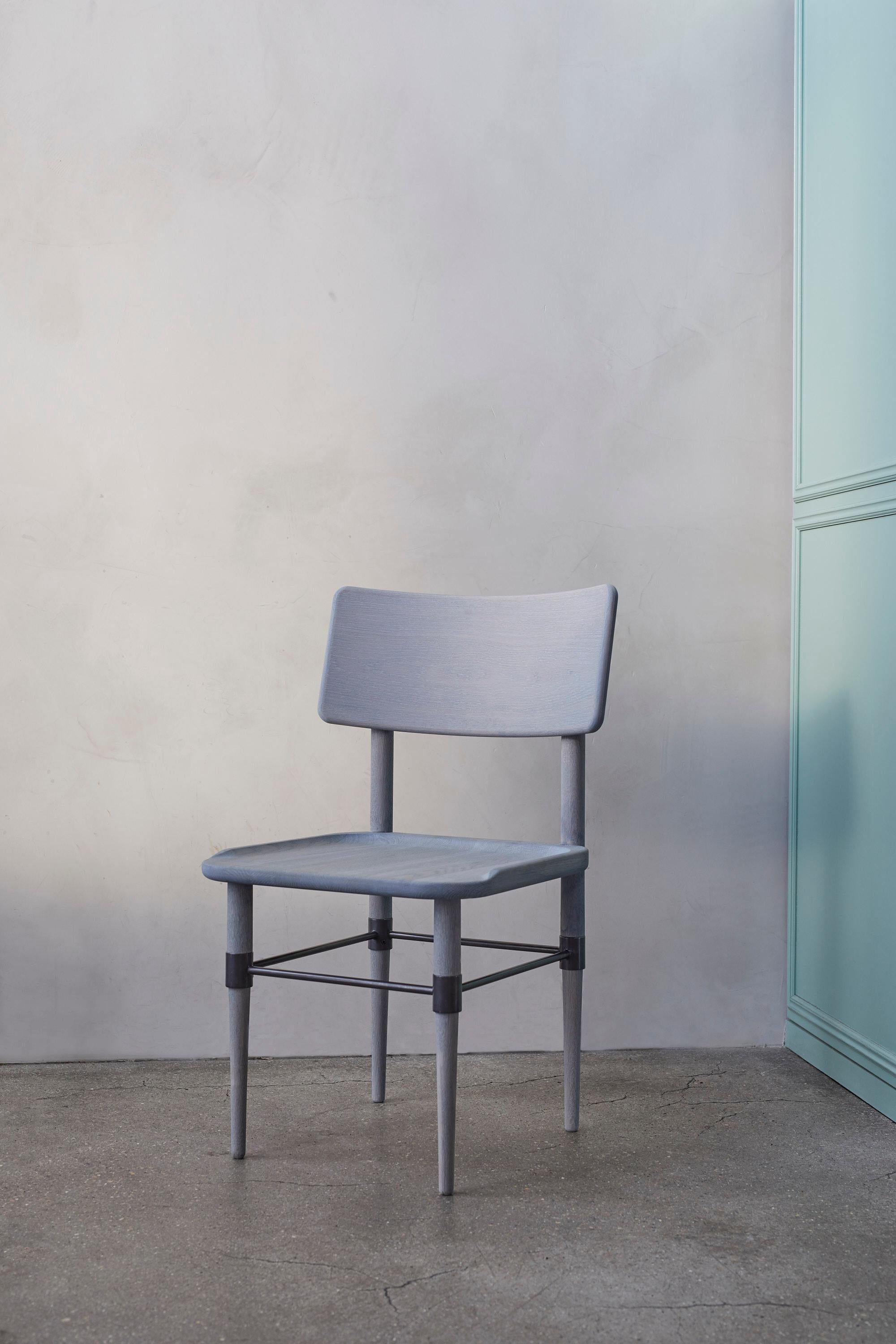 MG101 Dining Chair by Malte Gormsen
Dimensions: D 51 x W 50.5 x H 82 cm.
Materials: Grey Nature oak, blackened metal.

Available in Nature, Raw Nature, Light Nature, Grey Nature, and Dark Nature.

Malte Gormsen Møbelsnedkeri is a cabinetmaker who