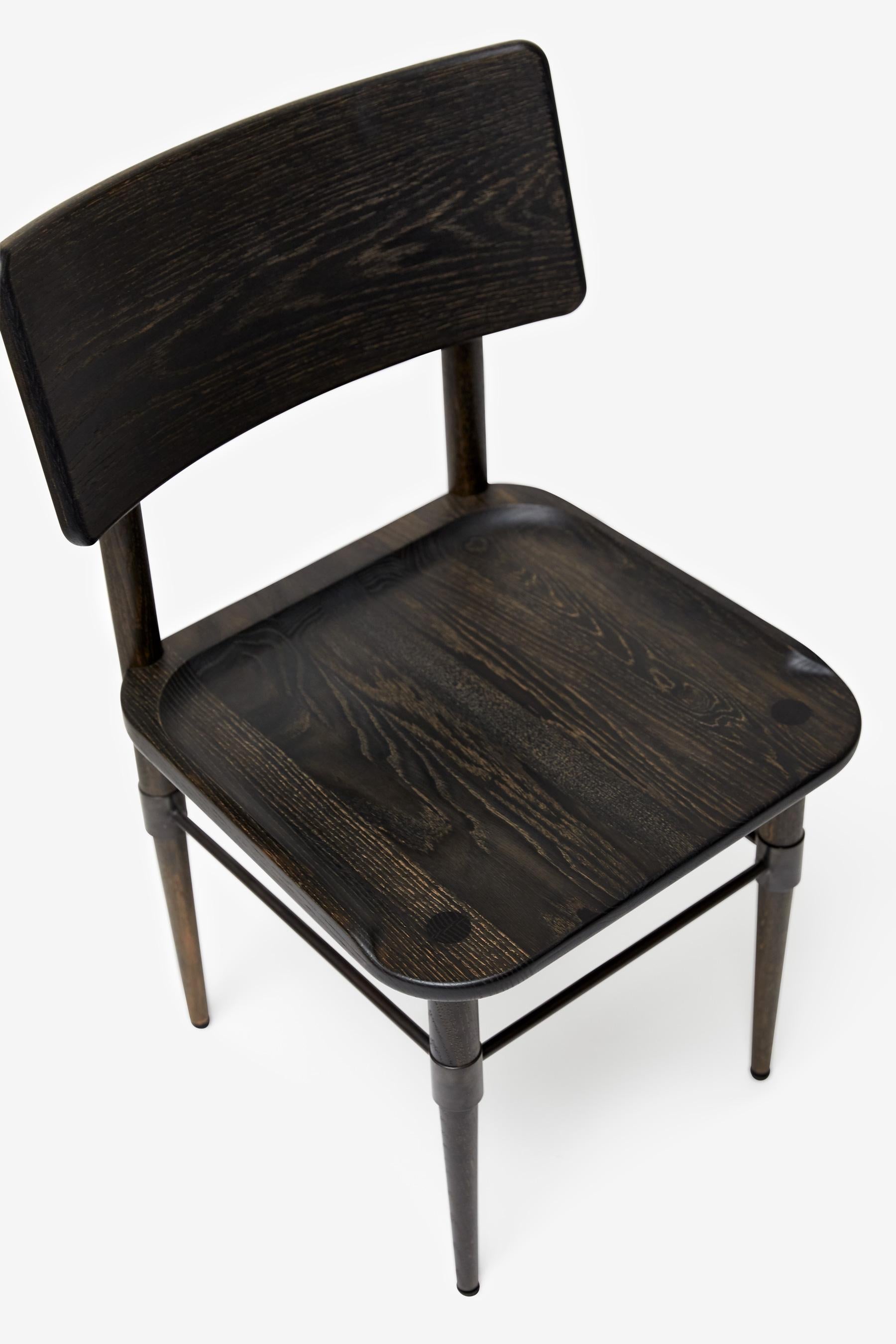 Hand-Crafted MG101 Dining chair in dark oak by Malte Gormsen Design by Space Copenhagen For Sale
