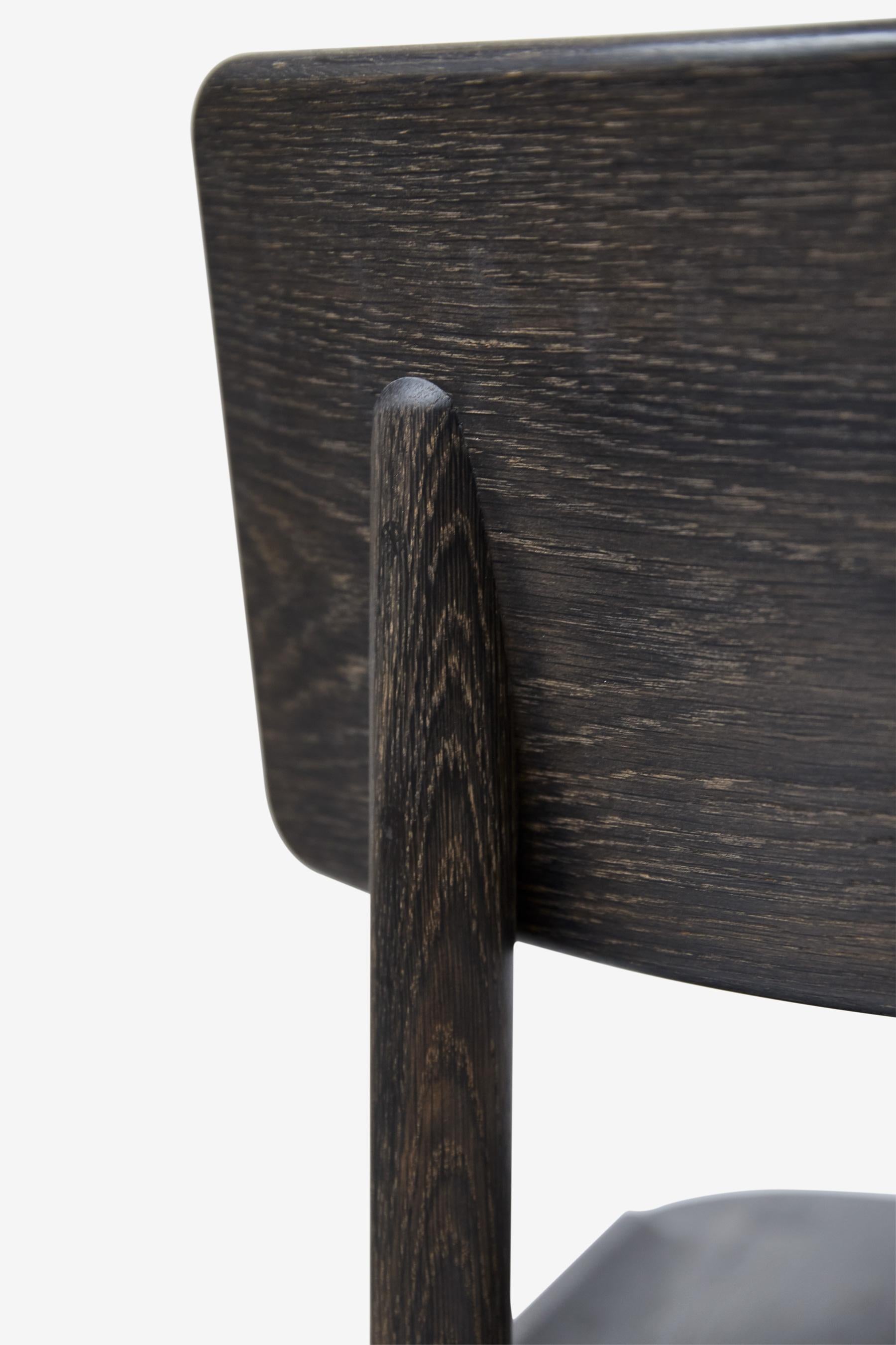 Metal MG101 Dining chair in dark oak by Malte Gormsen Design by Space Copenhagen For Sale