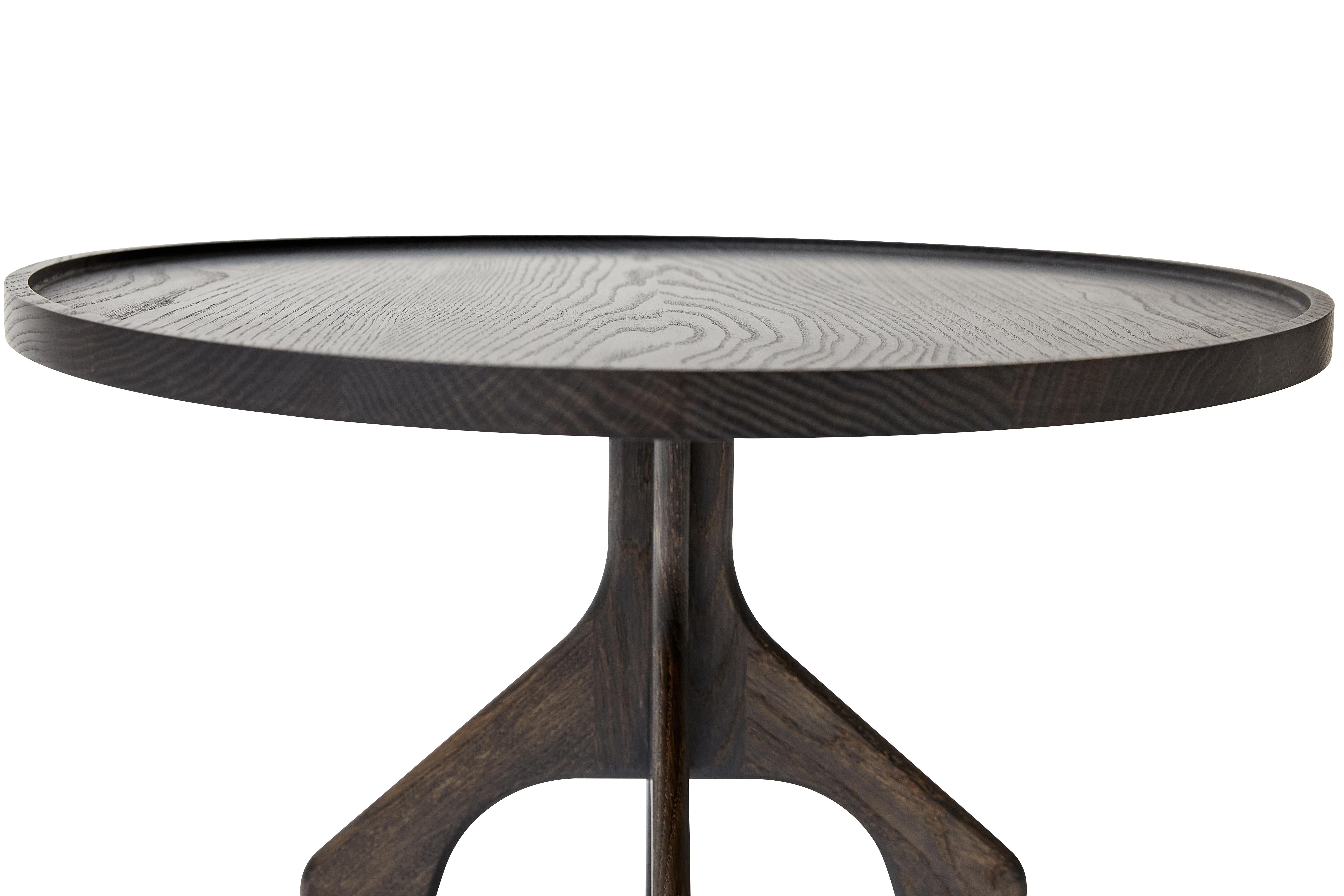 MG205 Large Side Table by Malte Gormsen
Dimensions: D 67 x H 50 cm.
Materials: Dark Nature oak.

Available in Nature, Raw Nature, Light Nature, Grey Nature, and Dark Nature.

Malte Gormsen Møbelsnedkeri is a cabinetmaker who combines Danish