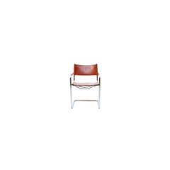 MG5 Cognac Leather Chair by Marcel Breuer for Gavina