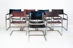 „MG5“ Marcel Breuer von Matteo Grassi Bauhaus, 4er-Set schwarze freitragende Stühle