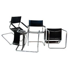 "MG5" Marcel Breuer by Matteo Grassi Bauhaus Set of 4 Black Cantilever Chairs