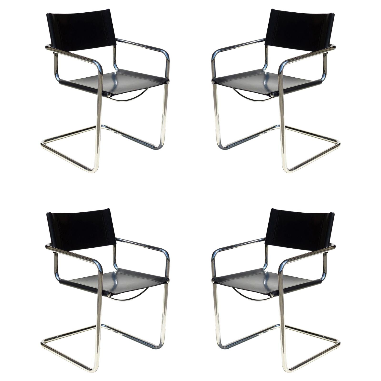 "MG5" Marcel Breuer by Matteo Grassi Bauhaus Set of Four Chairs